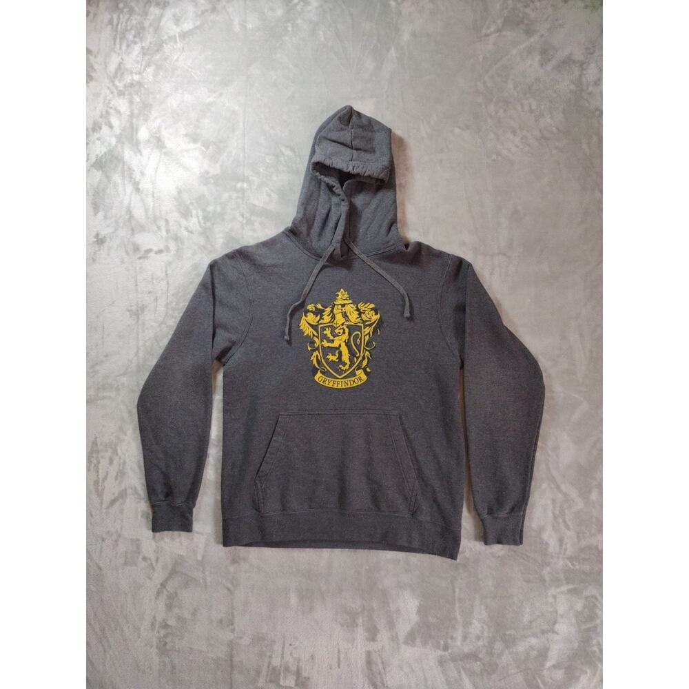 Gryffindor Harry Potter Hoodie Mens M Gray Wizard Hogwarts Sweatshirt Casual